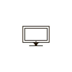 Poster - monitor icon. sign design