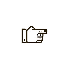 Sticker - hand cursor icon. sign design