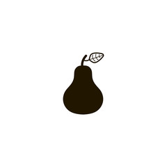 Canvas Print - pear icon. sign design