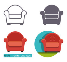 Vector Icons Of The Armchair.