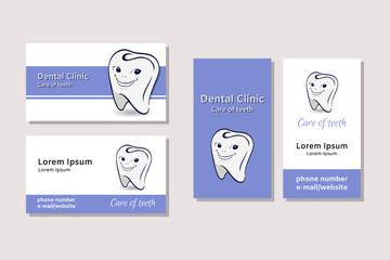 Business card templates for dental clinics