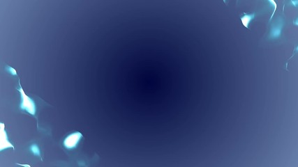 Poster - Smoothly flowing waves in the corners of the screen. Business cinematic background. Place for text. Blue background . Seamless loop.