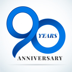 Wall Mural - 90 Years Anniversary,anniversary emblems 90 in anniversary concept template design