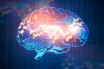 Fototapete - Computing, ai and trade concept
