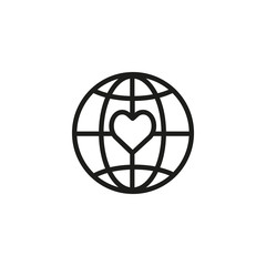 Poster - World peace line icon