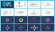 Colorful infographic diagrams set for presentation templates