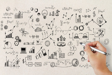 Aufkleber - leadership and plan concept