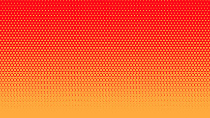 Wall Mural - Halftone gradient pattern vertical vector illustration. Red yellow dots halftone texture. Pop Art orange red halftone Background. Background of Art. AI10