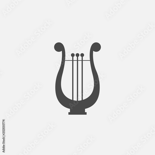 Fotografía harp icon musical instrument eps10 vector