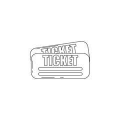 Poster - airplane tickets illustration. Element of airport for mobile concept and web apps. Thin line illustration of airplane tickets can be used for web and mobile. Premium icon