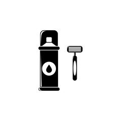 Poster - razor and shaving foam illustration. Element of a bathroom for mobile concept and web apps. Detailed razor and shaving foam illustration can be used for web and mobile