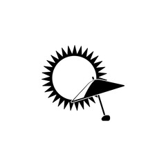 Poster - beach umbrella and sun icon. Element of holiday at sea illustration. Premium quality graphic design icon. Signs and symbols collection icon for websites, web design, mobile app