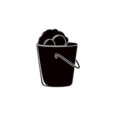 Poster - bucket of foam icon. Element of cleaning and cleaning tools illustration. Premium quality graphic design icon. Signs and symbols collection icon for websites, web design