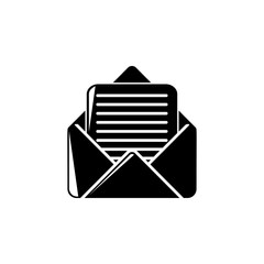 Poster - letter with envelope icon. Element of education and science illustration. Premium quality graphic design icon. Signs and symbols collection icon for websites, web design, mobile app