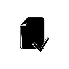 Poster - checkmarked paper icon. Element of education and science illustration. Premium quality graphic design icon. Signs and symbols collection icon for websites, web design, mobile app