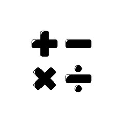 Poster - symbols of mathematics icon. Element of education and science illustration. Premium quality graphic design icon. Signs and symbols collection icon for websites, web design
