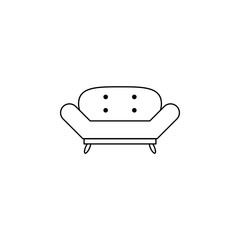 Poster - sofa icon. Element of furniture for mobile concept and web apps. Thin line  icon for website design and development, app development. Premium icon