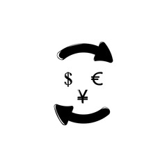 Poster - currency exchange icon. Element of finance illustration. Premium quality graphic design icon. Signs and symbols collection icon for websites, web design, mobile app