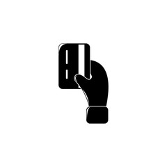 Poster - credit card in hand icon. Element of finance illustration. Premium quality graphic design icon. Signs and symbols collection icon for websites, web design, mobile app