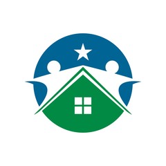 Wall Mural - home logo. house and roof icon. building symbol. vector eps 08.