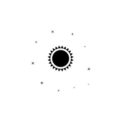 Poster - the sun icon. Element of space illustration. Premium quality graphic design icon. Signs and symbols collection icon for websites, web design, mobile app