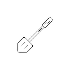 Poster - fire shovel illustration. Element of firefighter for mobile concept and web apps. Thin line illustration of fire shovel can be used for web and mobile. Premium icon