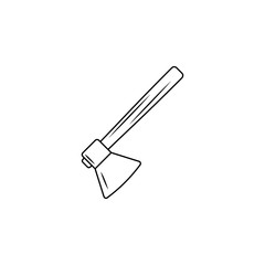 Poster - ax illustration. Element of firefighter for mobile concept and web apps. Thin line illustration of ax can be used for web and mobile. Premium icon