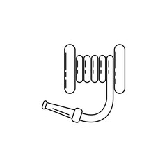 Poster - fire hose illustration. Element of firefighter for mobile concept and web apps. Thin line illustration of fire hose can be used for web and mobile. Premium icon