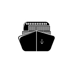 Poster - ship with containers illustration. Element of a logistic for mobile concept and web apps. Detailed illustration of ship with containers can be used for web and mobile. Premium icon