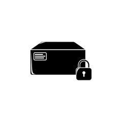 Poster - lock box illustration. Element of a logistic for mobile concept and web apps. Detailed illustration of lock box can be used for web and mobile. Premium icon