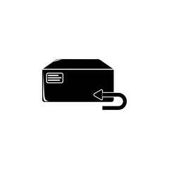 Poster - return box illustration. Element of a logistic for mobile concept and web apps. Detailed illustration of return box can be used for web and mobile. Premium icon