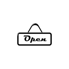 Poster - open label illustration. Element of shop and shopping for mobile concept and web apps. Detailed open label illustration can be used for web and mobile. Premium icon