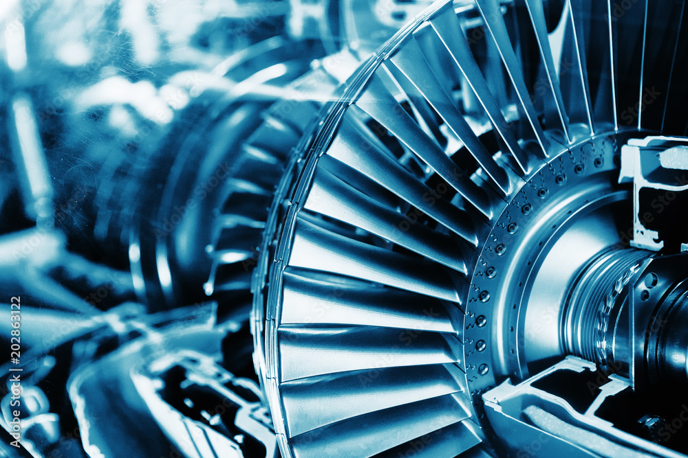 Turbine Engine Profile.  Aviation Technologies. - obrazy, fototapety, plakaty 