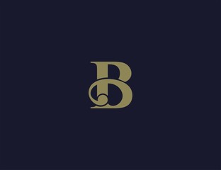Wall Mural - letter B luxury logo template