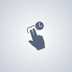 Poster - Holding two fingers icon, Touch hold icon