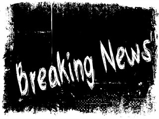 Wall Mural - BREAKING NEWS on black grunge background.