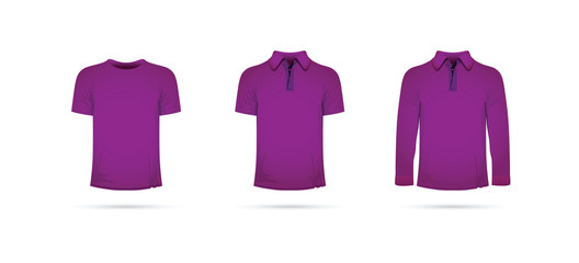 Wall Mural - a set of purple t-shirts