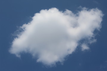 Close up of a cloud on the blue sky