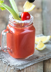 Wall Mural - Tomato juice in the mason jar