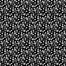 Cute Small Black And White Flower Pattern