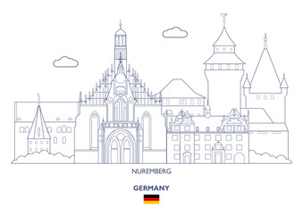 Wall Mural - Nuremberg City Skyline, Germany