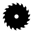 Silhouette of saw blade