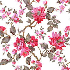 Wall Mural - Spring garden flowers pattern