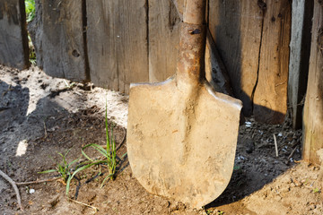 Poster - An old shovel closeup in an interesting light