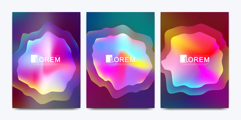 Aufkleber - Modern vector template for brochure, leaflet, flyer, cover, catalog, magazine or annual report in A4 size. Business, science and technology design book layout. Presentation with golden waves.