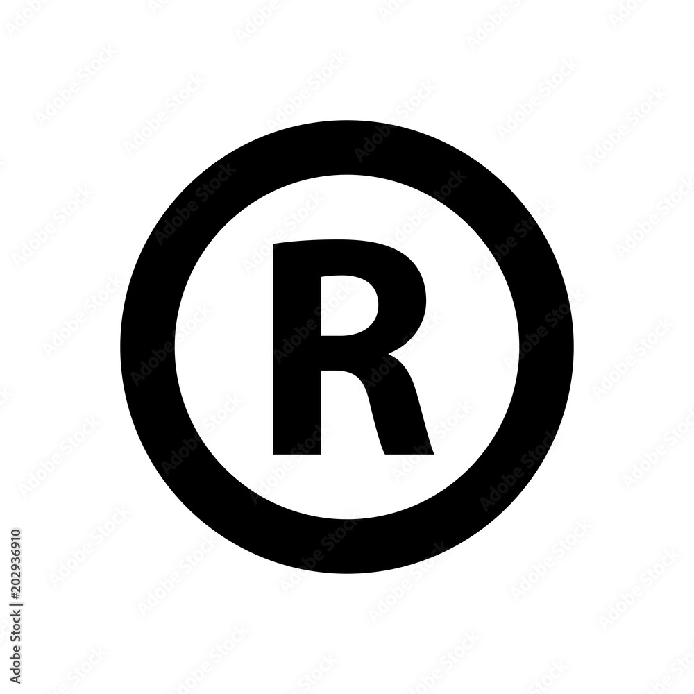 registered trademark symbol - obrazy, fototapety, plakaty 