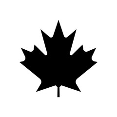 Wall Mural - Canadian maple leaf icon with shadow isolated on a white background, stylish vector illustration for web design EPS10