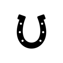 Horseshoe Icon. Flat Illustration Vector Icon For Web