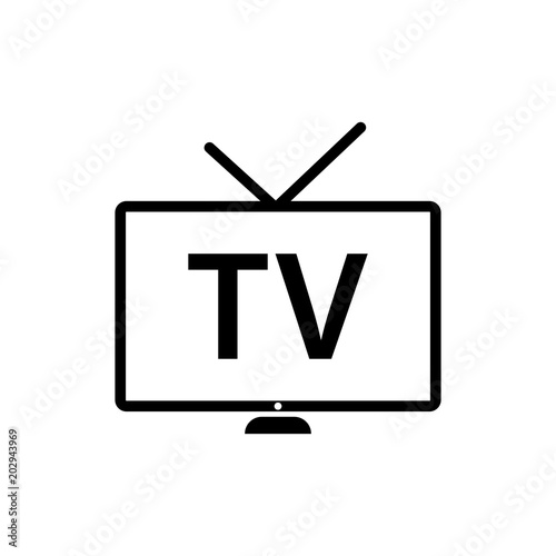 Tv Icon in trendy flat style isolated on white background. Television symbol  for your web site design, logo, app, UI. Vector illustration. Stock Vector  | Adobe Stock