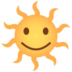 Sticker - freuendes Emoticon - Sonne